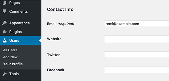 Campos adicionales de perfil de usuario en WordPress Campos adicionales de perfil de usuario en WordPress