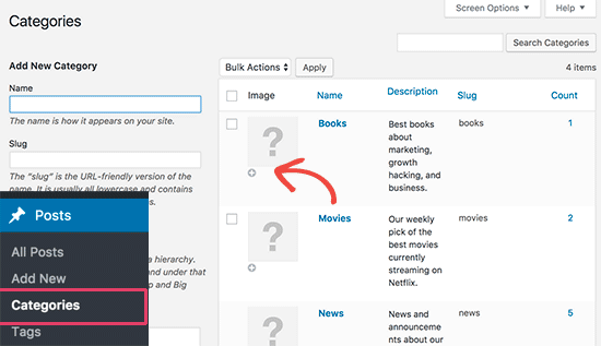Agregar imágenes de categoría en WordPress Agregar imágenes de categoría en WordPress