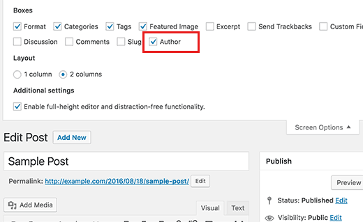 Habilitar cuadro de autor Habilitar cuadro de autor