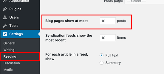 Cambiar el número de publicaciones Cambiar el número de publicaciones