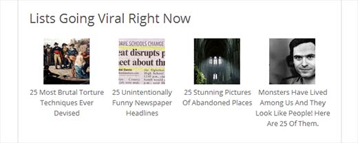 Lista25 mostrando publicaciones populares 