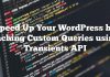 Acelere su WordPress almacenando en caché las consultas personalizadas mediante la API de transitorios