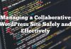 Administrar un sitio colaborativo de WordPress de forma segura y efectiva