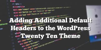 Agregar encabezados predeterminados adicionales al tema de WordPress Twenty Ten