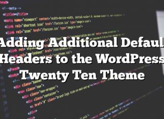Agregar encabezados predeterminados adicionales al tema de WordPress Twenty Ten