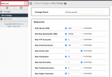 Agregar Paquete y Crear Nueva Cuenta desde WHM