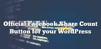 Botón oficial de Facebook Share Count para tu WordPress