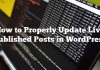 Cómo actualizar correctamente publicaciones publicadas en vivo en WordPress