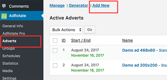 Agregar anuncio nuevo 