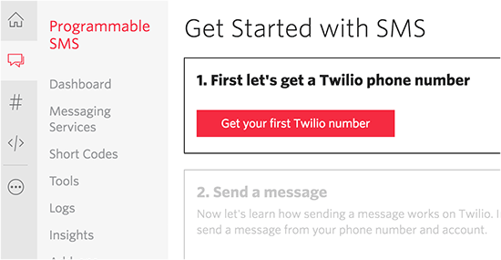 Obtenga su número de Twilio 