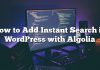 Cómo agregar búsqueda instantánea en WordPress con Algolia