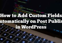 Cómo agregar campos personalizados automáticamente en publicación en WordPress