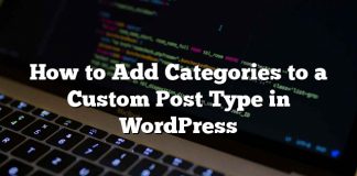Cómo agregar categorías a un tipo de mensaje personalizado en WordPress