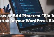 Cómo agregar el botón Pinterest «Pin It» en su blog de WordPress