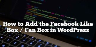 Cómo agregar el cuadro de Me gusta / Fan de Facebook en WordPress