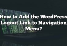 Cómo agregar el enlace de cierre de sesión de WordPress al menú de navegación?