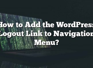 Cómo agregar el enlace de cierre de sesión de WordPress al menú de navegación?
