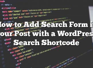 Cómo agregar el formulario de búsqueda en su publicación con un código corto de búsqueda de WordPress
