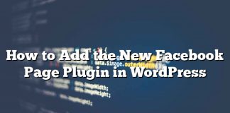 Cómo agregar el nuevo complemento de página de Facebook en WordPress