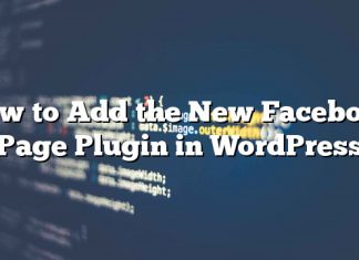 Cómo agregar el nuevo complemento de página de Facebook en WordPress