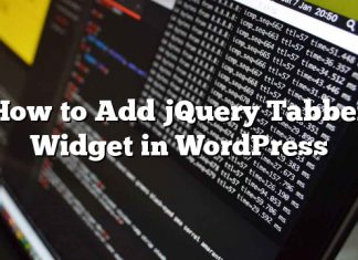 Cómo agregar el widget jQuery Tabber en WordPress
