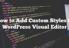 Cómo agregar estilos personalizados al editor visual de WordPress