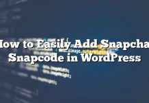 Cómo agregar fácilmente Snapcode de Snapchat en WordPress