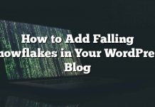 Cómo agregar Falling Snowflakes en su blog de WordPress