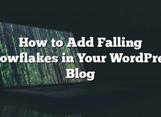 Cómo agregar Falling Snowflakes en su blog de WordPress