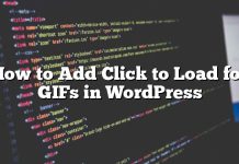 Cómo agregar Haga clic para cargar archivos GIF en WordPress