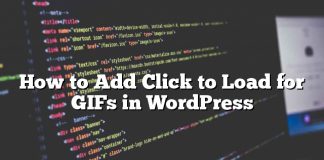 Cómo agregar Haga clic para cargar archivos GIF en WordPress