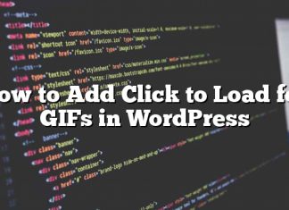 Cómo agregar Haga clic para cargar archivos GIF en WordPress