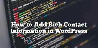 Cómo agregar información de contacto enriquecida en WordPress