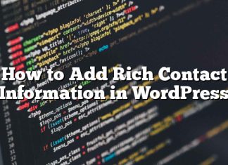 Cómo agregar información de contacto enriquecida en WordPress