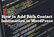 Cómo agregar información de contacto enriquecida en WordPress