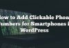 Cómo agregar números de teléfono que se pueden hacer clic para teléfonos inteligentes en WordPress