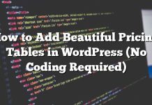 Cómo agregar preciosas tablas de precios en WordPress (no se requiere codificación)