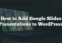 Cómo agregar presentaciones de diapositivas de Google a WordPress