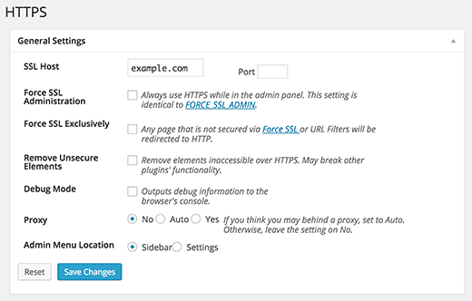 Configuración SSL de HTTP de WordPress 