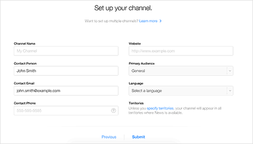 Configurando tu canal en Apple News Configurando tu canal en Apple News
