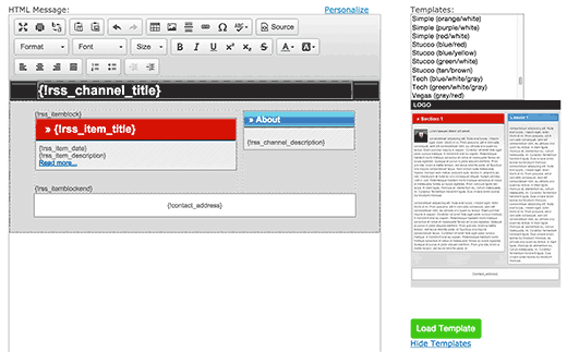 Elegir una plantilla para su correo electrónico 
