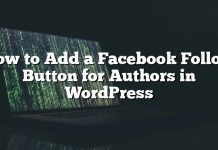 Cómo agregar un botón de seguimiento de Facebook para autores en WordPress