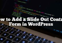 Cómo agregar un formulario de contacto deslizable en WordPress