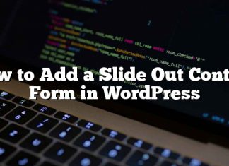 Cómo agregar un formulario de contacto deslizable en WordPress