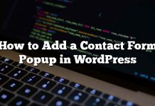 Cómo agregar un formulario de contacto emergente en WordPress