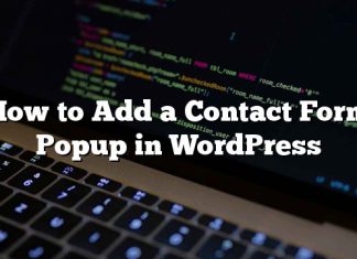 Cómo agregar un formulario de contacto emergente en WordPress