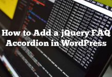 Cómo agregar un jQuery FAQ Acordeón en WordPress