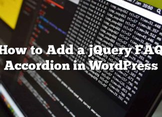 Cómo agregar un jQuery FAQ Acordeón en WordPress