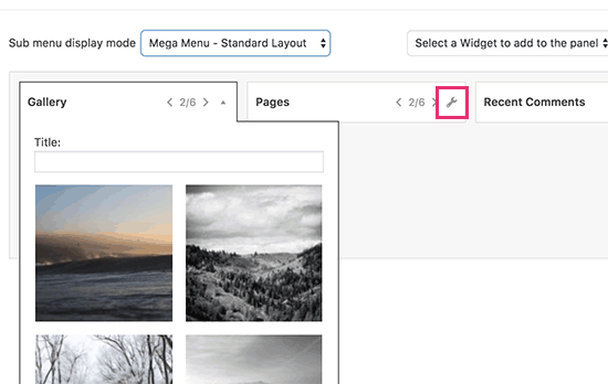 Agregar widgets a tu mega menú Agregar widgets a tu mega menú