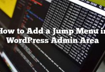 Cómo agregar un menú de salto en el área de administración de WordPress